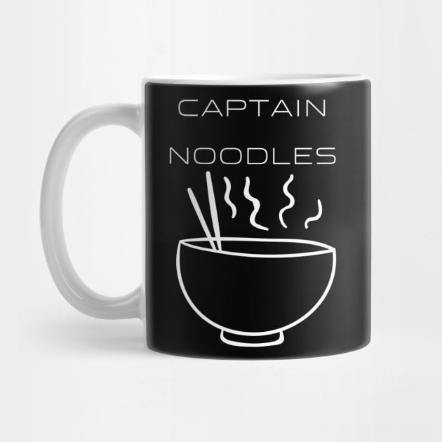 Captain Noodles Typography White Design by Stylomart